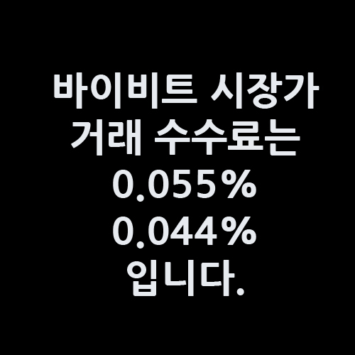 바이비트 선물 시장가수수료