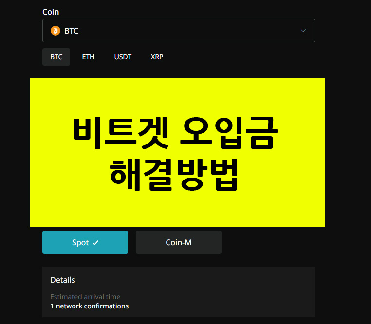 비트겟 오입금 해결방법