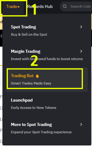 BYBIT TRADING BOT 메뉴