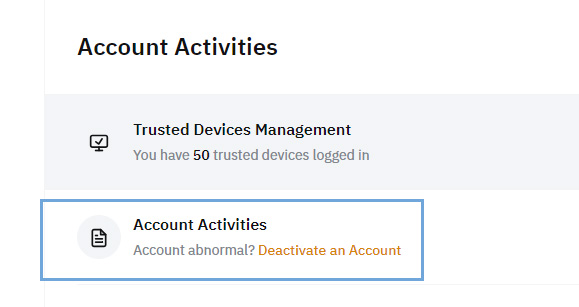 Account Activities