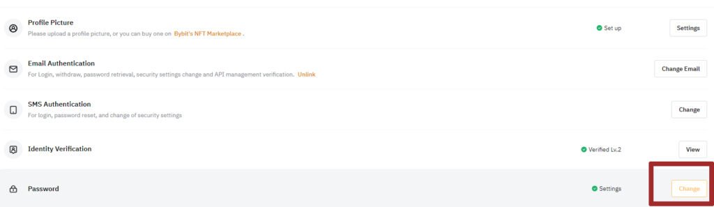 bybit password