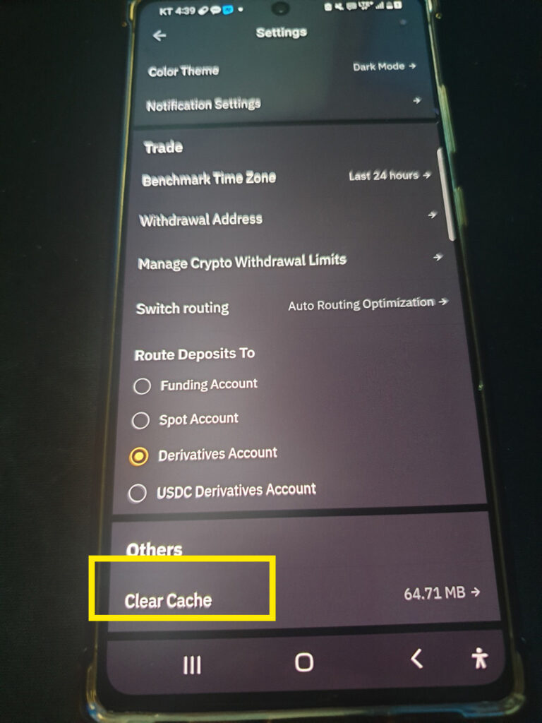 Clear Cache