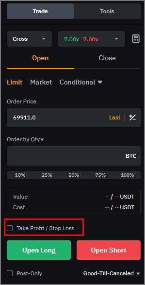 TAKE PROFIT STOP LOSS