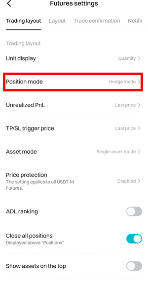 bitget Position Mode