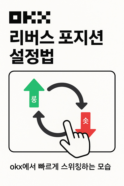 OKX 리버스 포지션 설정법 이미지로 롱과 숏이 변환되는 이미지