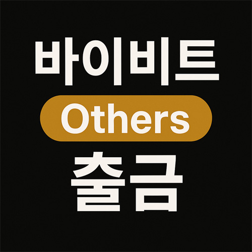 바이비트 Others 출금 안내 이미지, 트래블룰 설정에서 Others 항목 강조